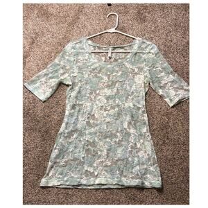 Y2K Lace Wallflower top size L blue/green